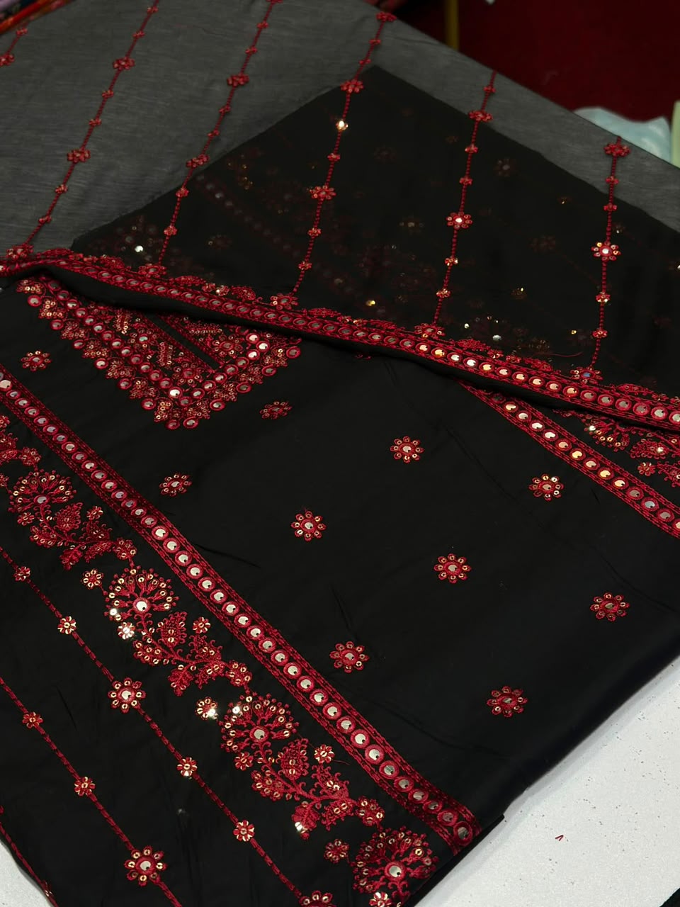 Bareeze Embroidered Mirror Work 3PC Lawn KM6
