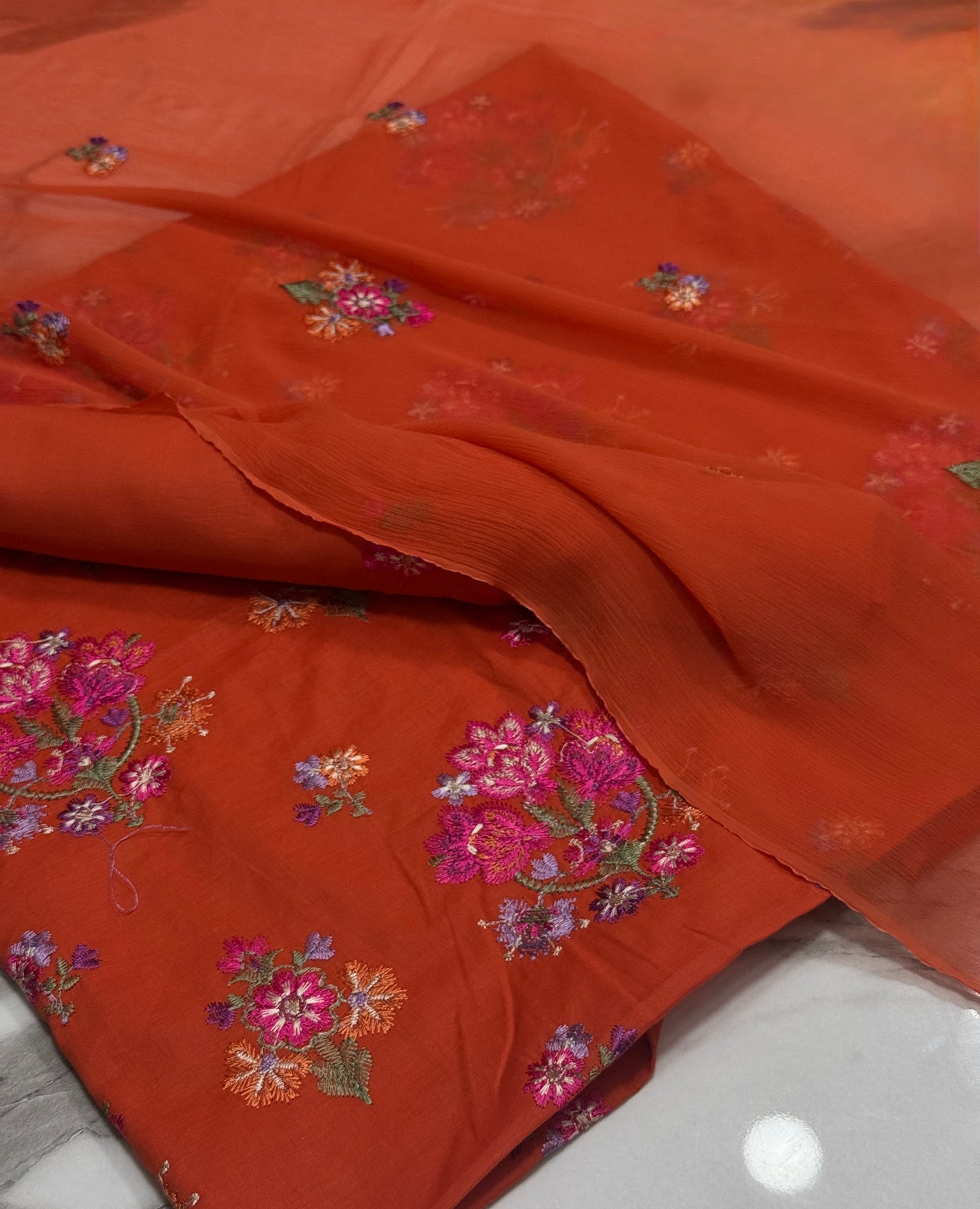3Pcs Lawn Embroidery