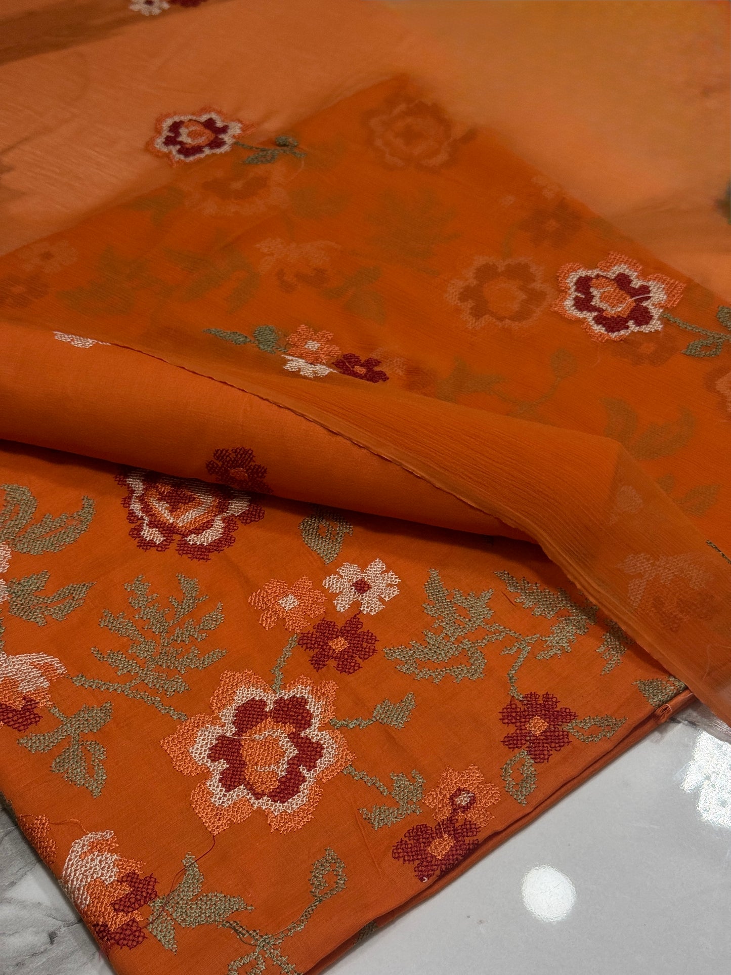 3Pcs Lawn Embroidery