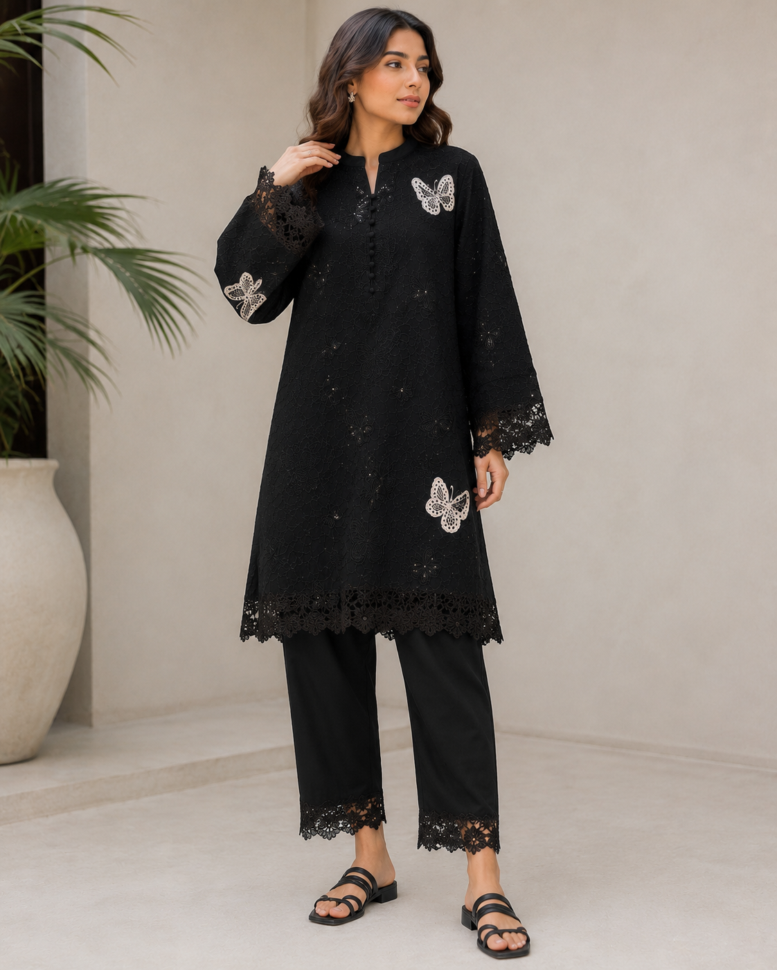 2PC lawn Embroidery