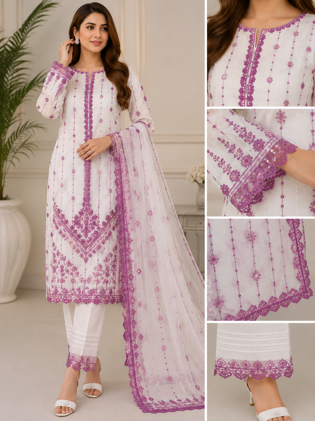 Bareeze Embroidered 3PC || Panii Work