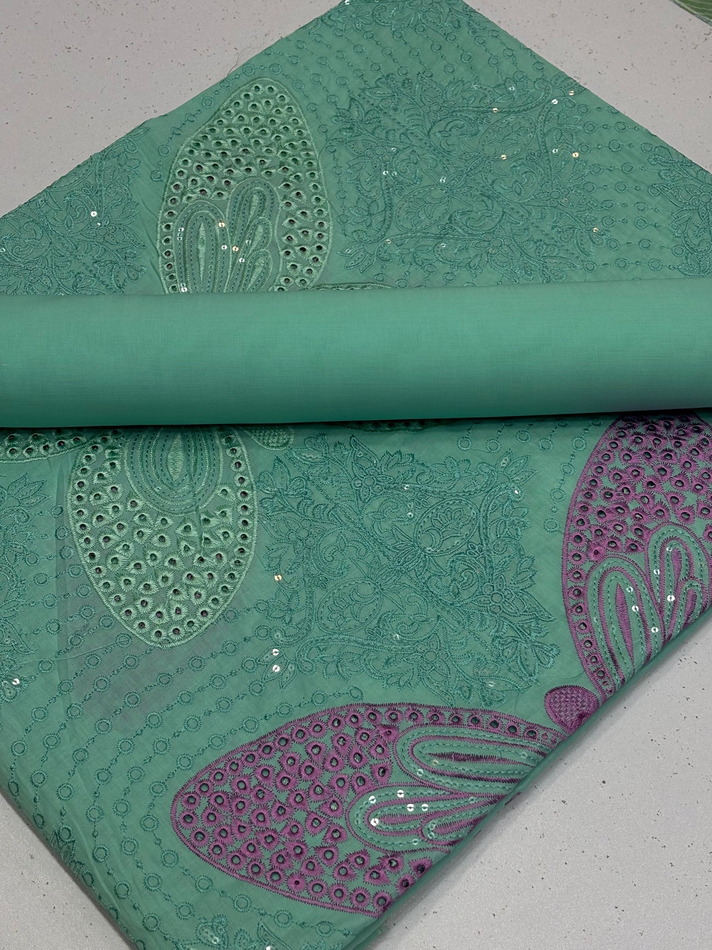 2pcs Lawn Embroidery