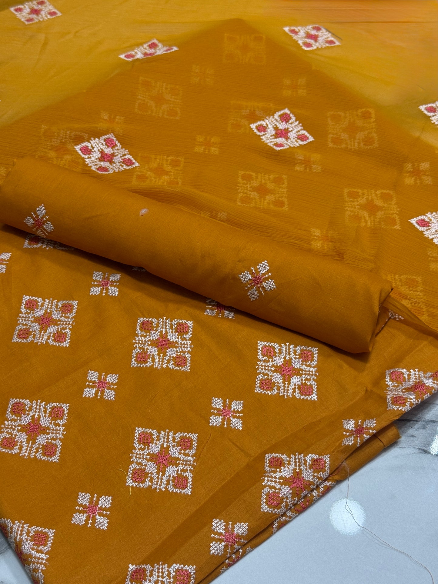 3Pcs Lawn Embroidery
