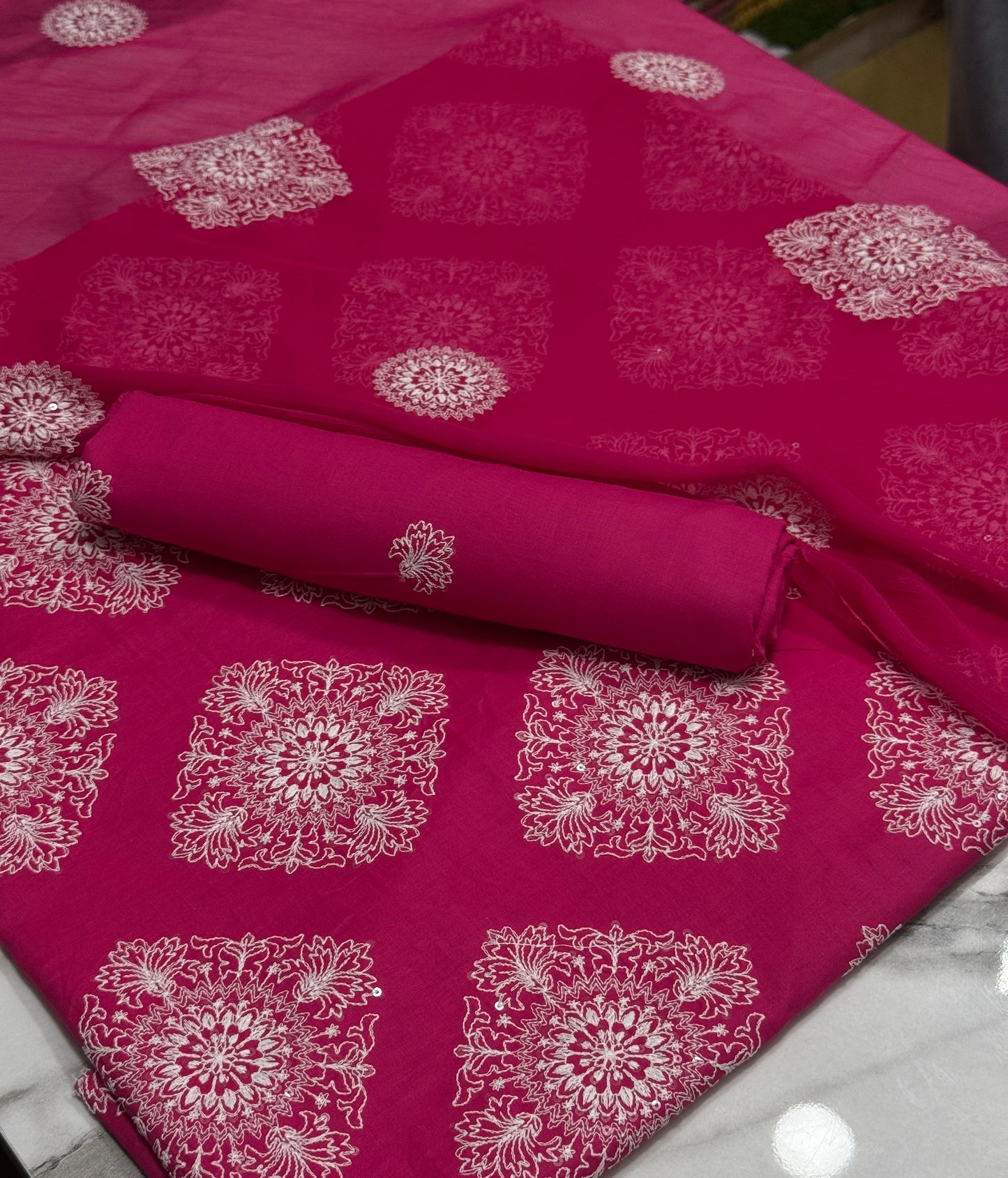 3Pcs Lawn Embroidery