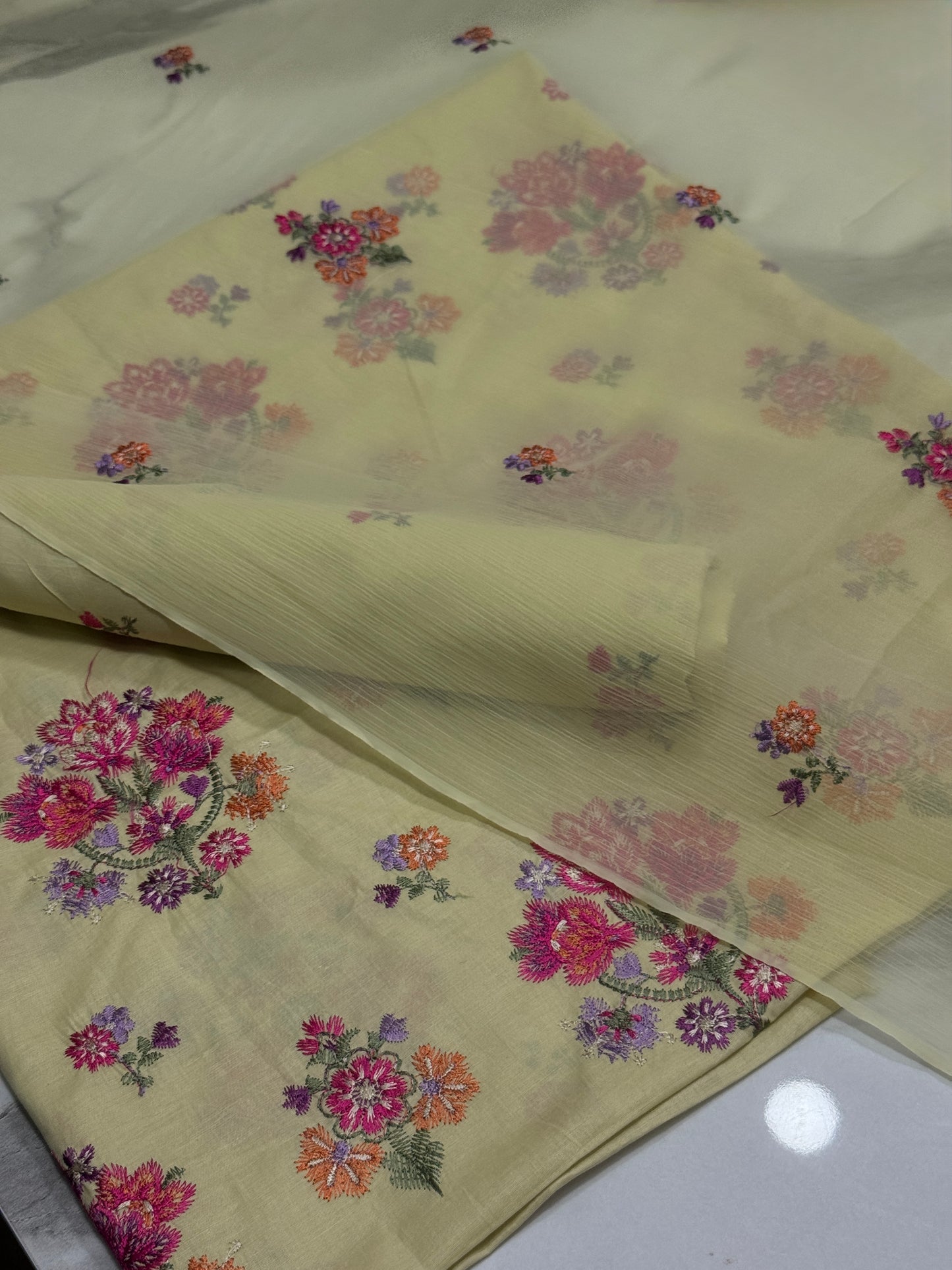 3Pcs Lawn Embroidery