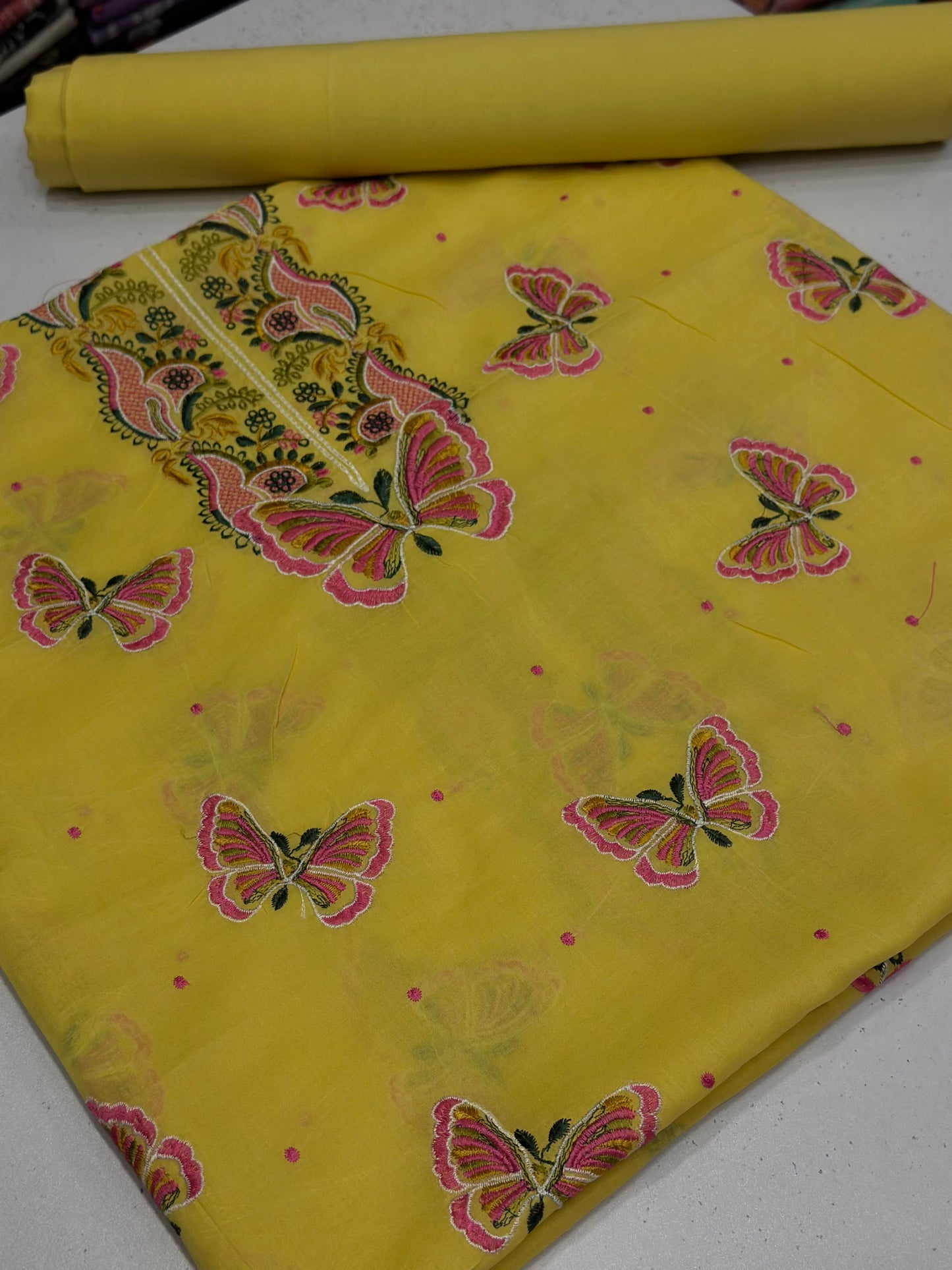 2pcs Lawn Embroidery