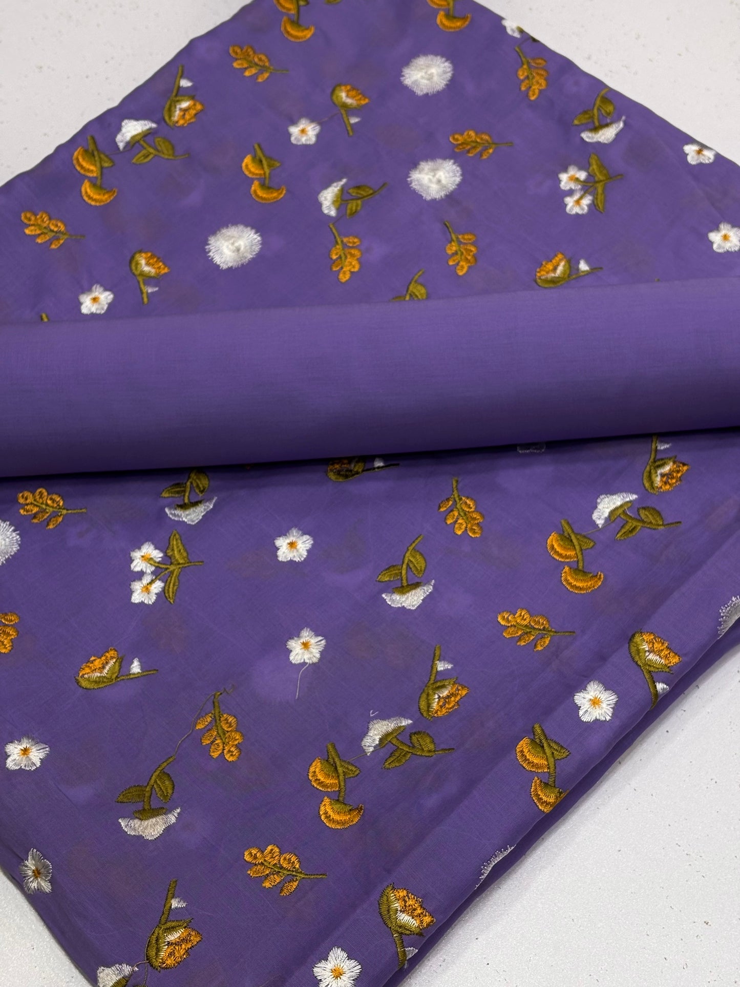 2pcs Lawn Embroidery