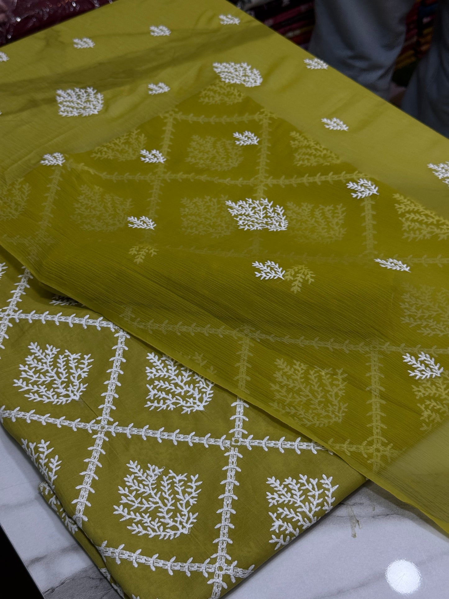 3Pcs Lawn Embroidery