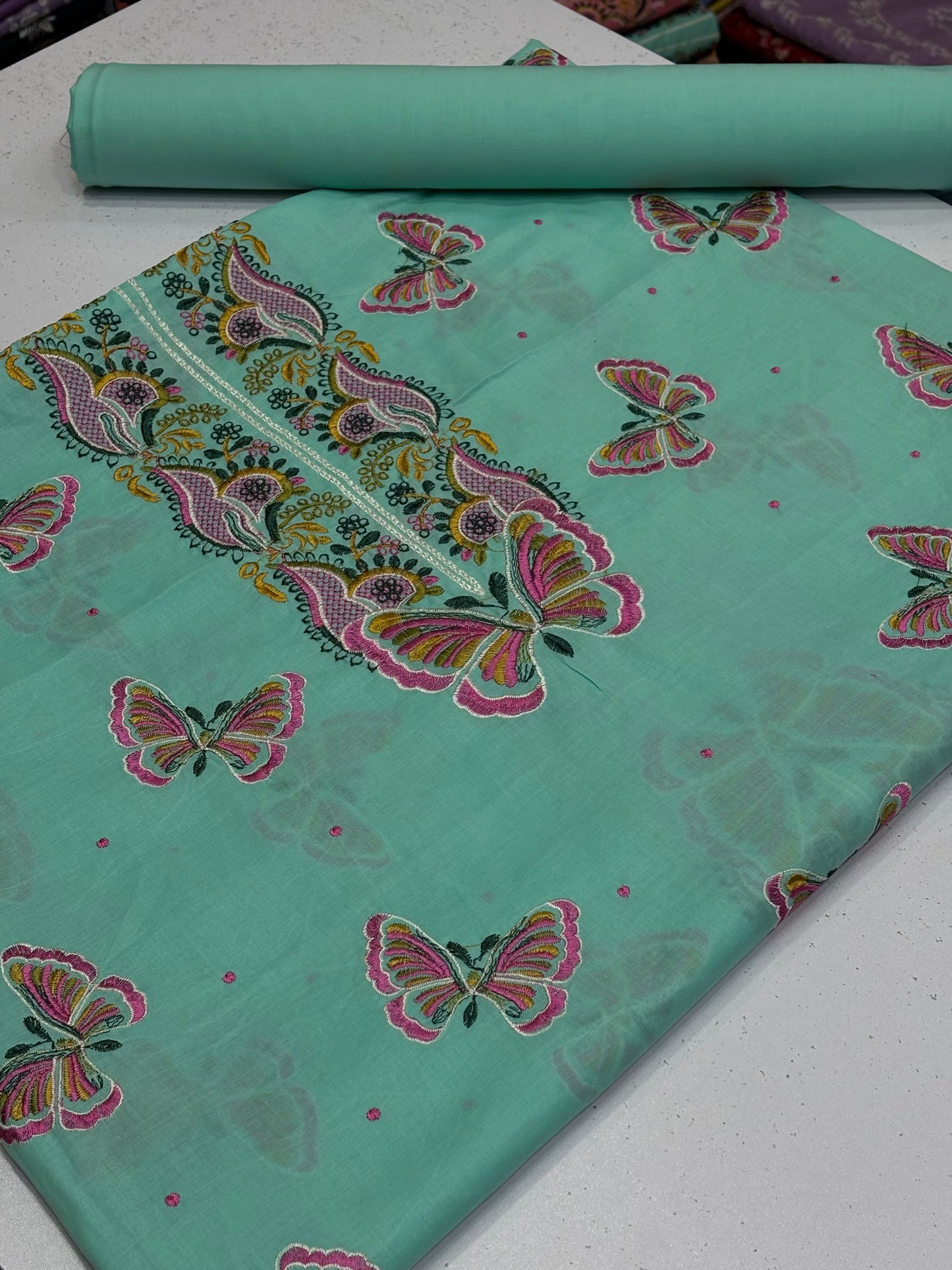 2pcs Lawn Embroidery