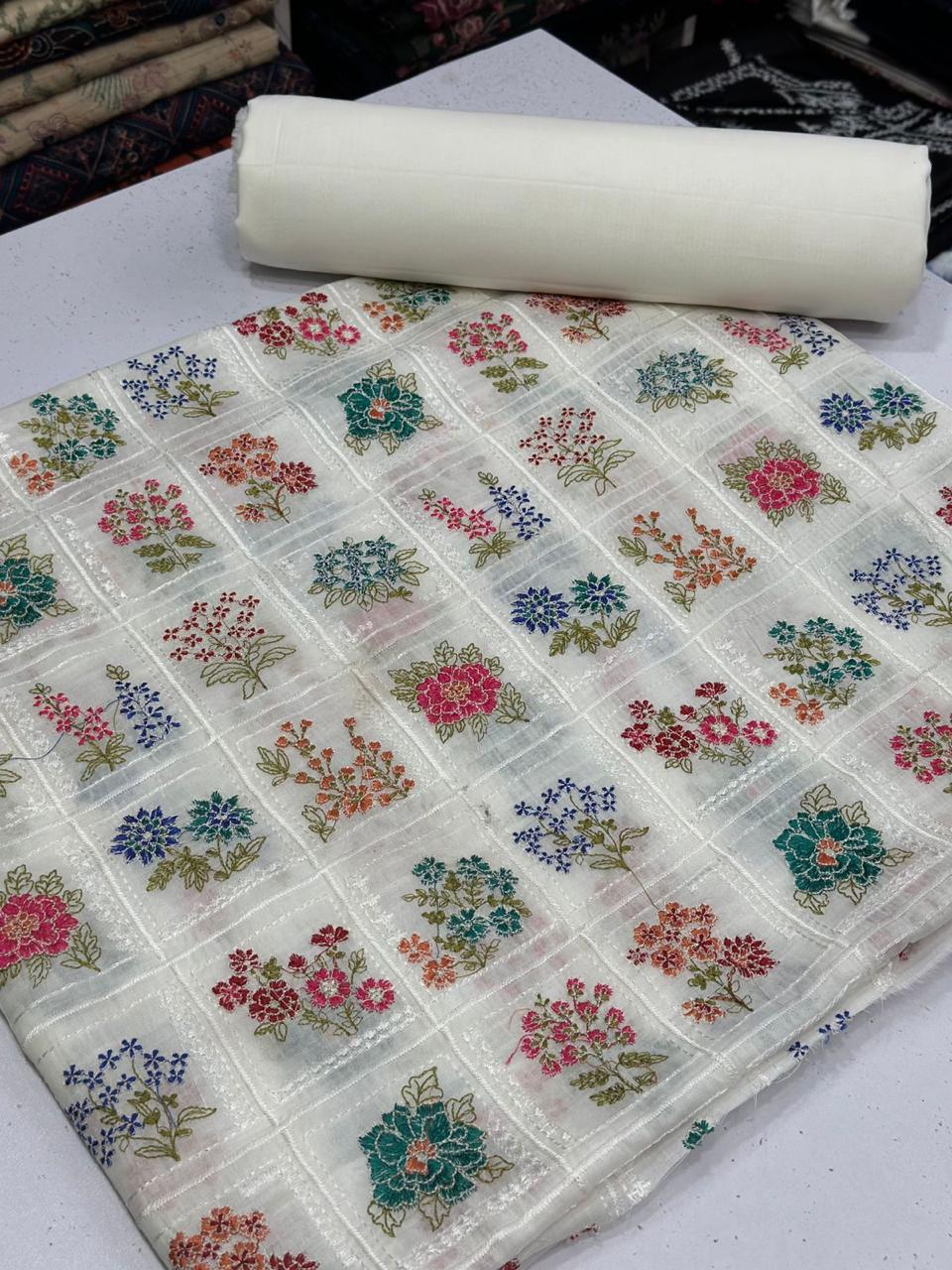 2PC lawn Embroidery